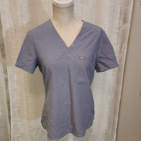 FIGS Catarina PO 2318 Valor Blue Scrub Top Size Small - Picture 1 of 5